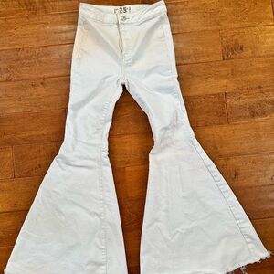We The Free White Bellbottoms